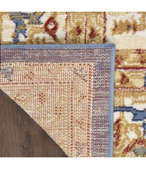 Nourison Grafix Navy Gold GRF43 2ft.3in. x 7ft.6in. Rect. Rug