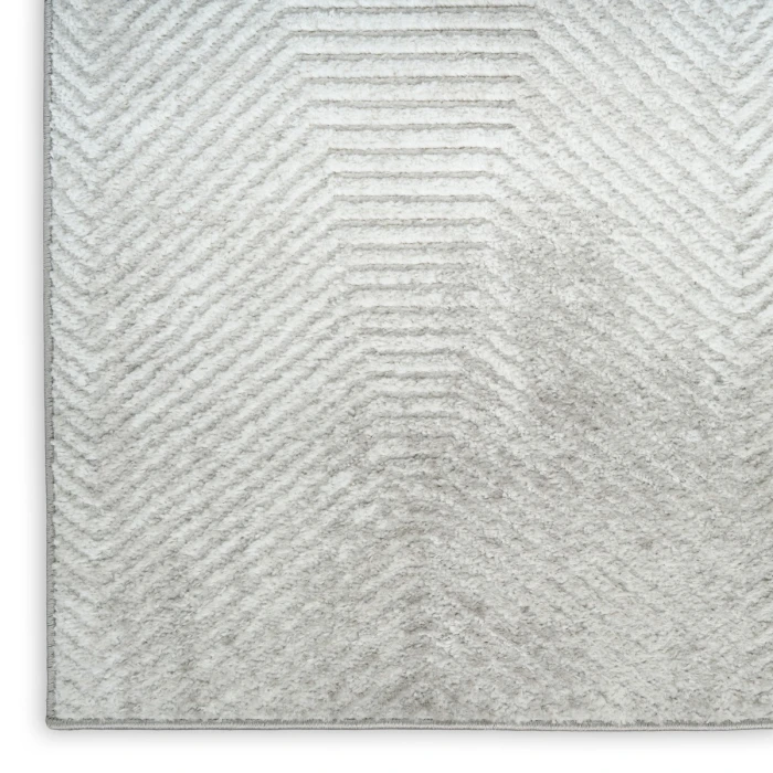 Nourison Dekor Grey DEK04 5 ft. 3 in. X 7 ft. Rect. Rug