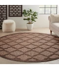 Nourison Easy Care Brown NES01 6 ft. X Round Rug
