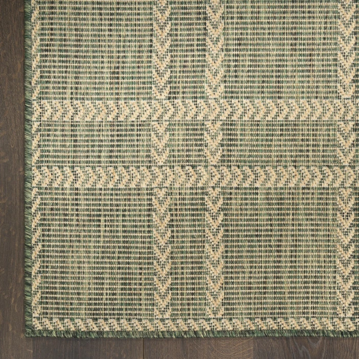 Nourison Home Horizon Indoor/Outdoor Green HOZ04 2ft.2in. x 8ft. Rect. Rug