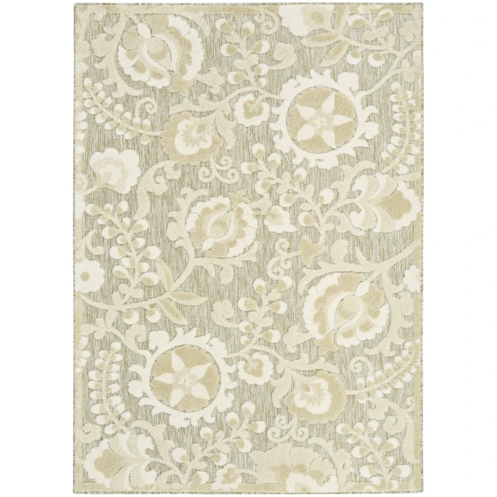 Nourison Aloha Ivory Sage ALH17 5 ft. 3 in. X 7 ft. 5 in. Rect. Rug