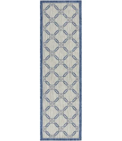 Nourison Country Side Ivory Blue CTR02 2ft.2in. x 7ft.6in. Rect. Rug