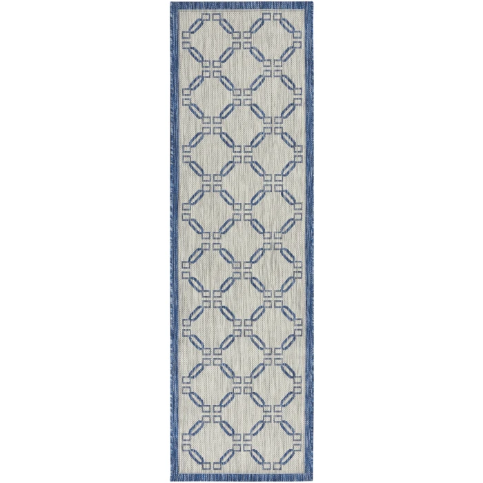 Nourison Country Side Ivory Blue CTR02 2ft.2in. x 7ft.6in. Rect. Rug