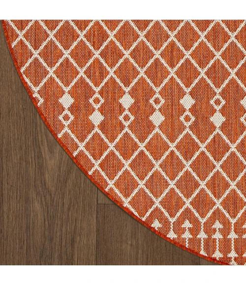 Nourison Positano Terracotta POS02 6ft. Round Rug