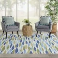 Waverly Sun N' Shade Blue SND01 6ft.6in. x Square Square Rug