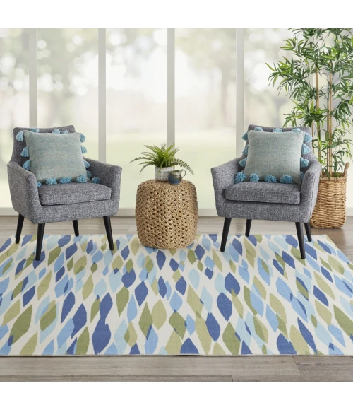 Waverly Sun N' Shade Blue SND01 6ft.6in. x Square Square Rug