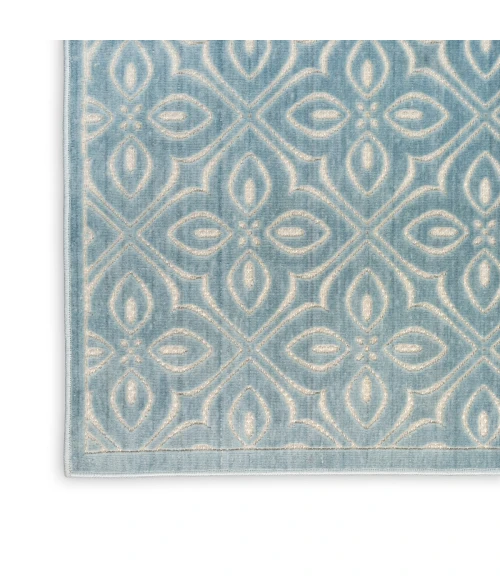 Nourison Washable Charm Blue Ivory WCH03 6 ft. X 9 ft. Rect. Rug