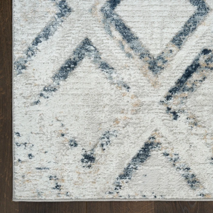 Nourison Dekor Grey Navy DEK05 4 ft. X 6 ft. Rect. Rug