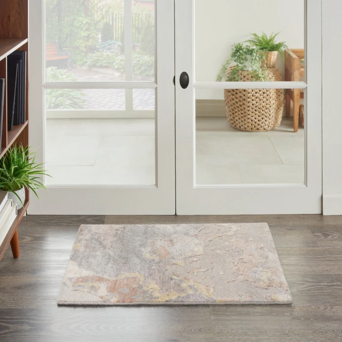 Nourison Silk Shadows Silver SHA20 2 ft. X 3 ft. Rect. Rug
