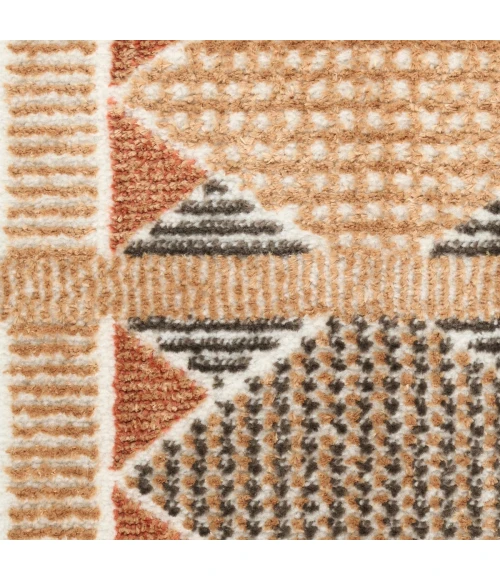 Nourison Nordic Rust Multicolor NRC06 2 ft. X 6 ft. Rect. Rug