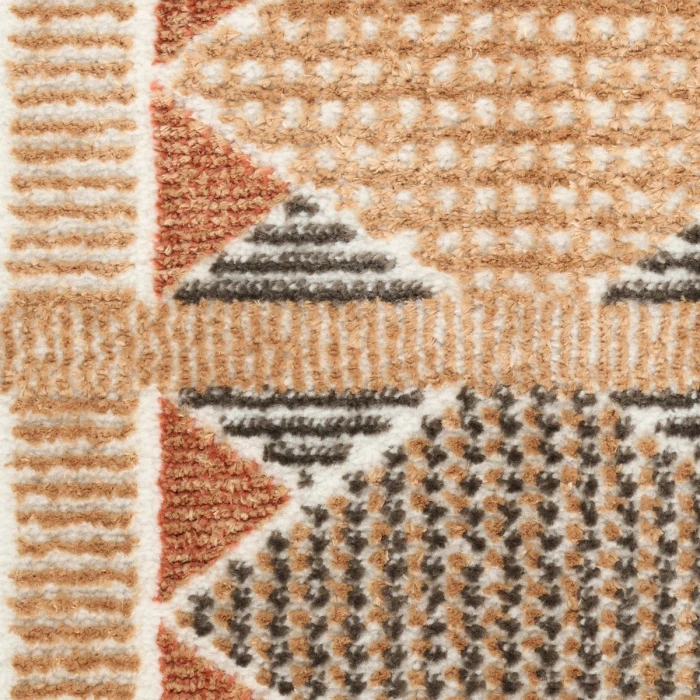 Nourison Nordic Rust Multicolor NRC06 2 ft. X 6 ft. Rect. Rug