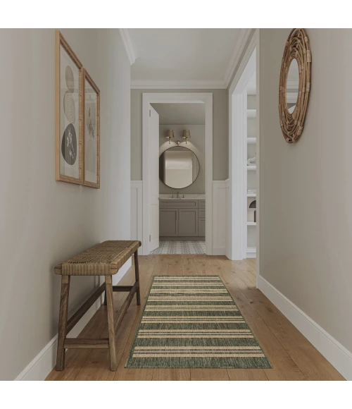 Nourison Home Horizon Indoor/Outdoor Green HOZ05 2ft.2in. x 8ft. Rect. Rug