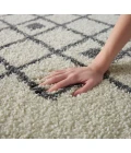 Nourison Serenity Shag Ivory/Slate SRS02 7ft. 10in. x 10ft. 6in. Rect. Rug