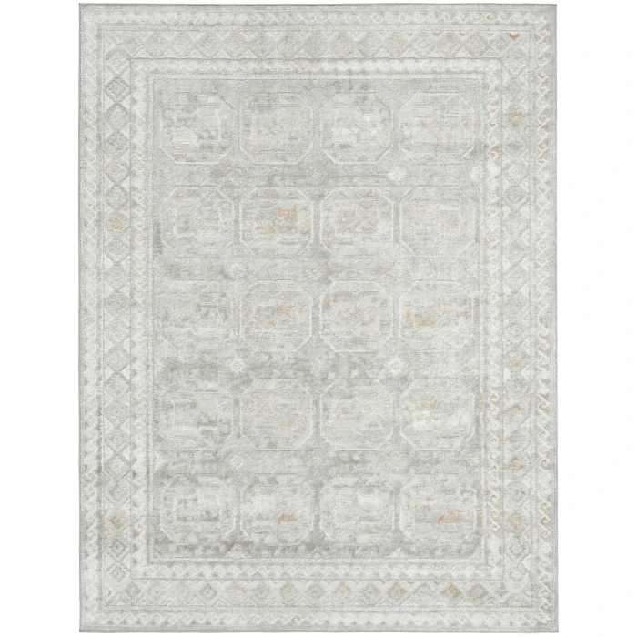 Nourison Dekor Grey DEK01 5 ft. 3 in. X 7 ft. Rect. Rug