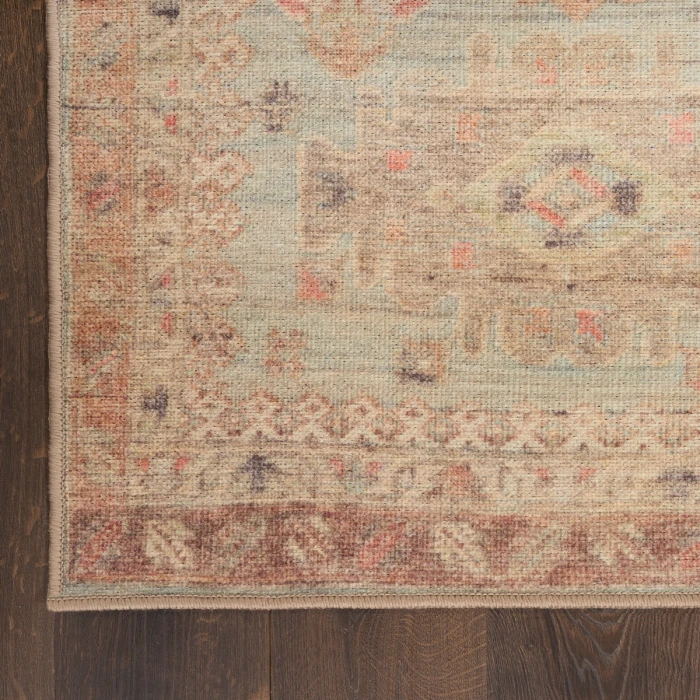 Nourison Vintage Washables Sage Multicolor VWS16 2 ft. X 6 ft. Rect. Rug