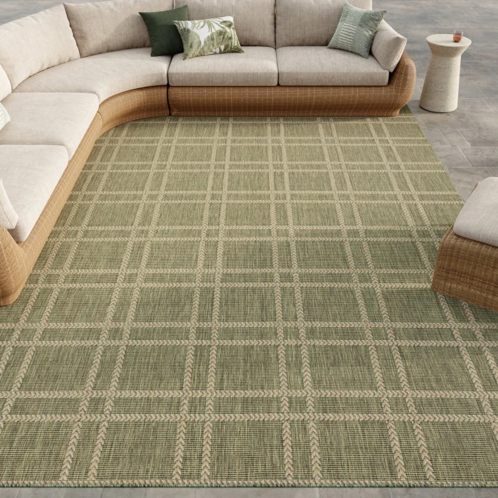 Nourison Home Horizon Indoor/Outdoor Green HOZ04 10ft. x 14ft. Rect. Rug