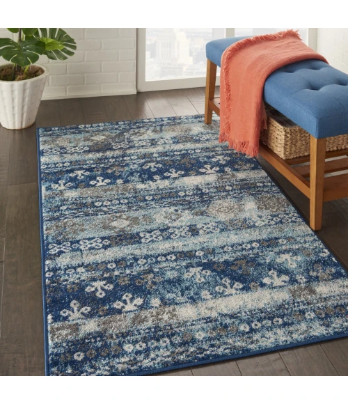 Nourison Persian Vintage Ivory Blue PRV07 3ft.3in. x 5ft.3in. Rect. Rug