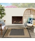 Nourison Horizon Indoor/Outdoor Charcoal HOZ03 4 ft. X 6 ft. Rect. Rug