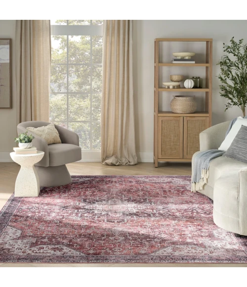 Nourison Nourison Washables Red NWB15 8 ft. X 10 ft. Rect. Rug