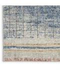 Nourison Quarry Blue QUA13 2ft.2in. x 10ft. Rect. Rug