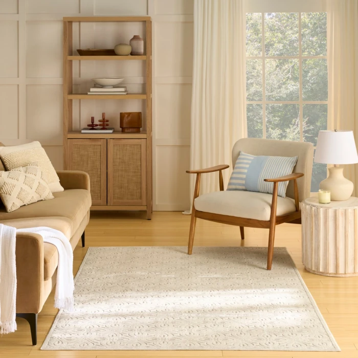 Nourison Washable Charm Ivory WCH03 6 ft. X 9 ft. Rect. Rug