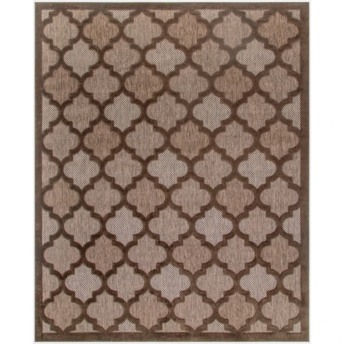 Nourison Easy Care Brown NES01 10 ft. X 14 ft. Rect. Rug