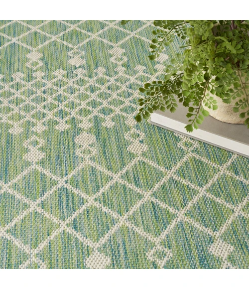 Nourison Positano Blue Green POS02 6 ft. X Round Rug