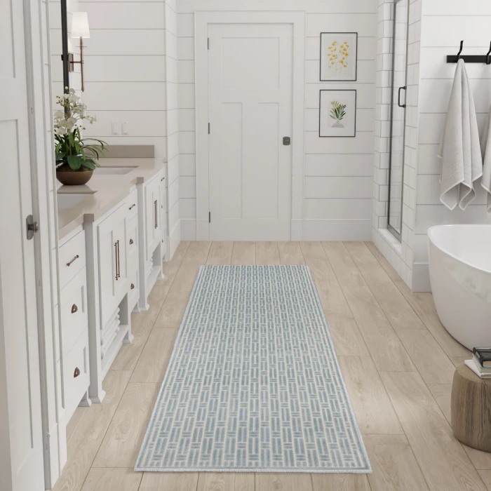 Nourison Home Washable Charm Blue WCH02 2ft. x 6ft. Rect. Rug