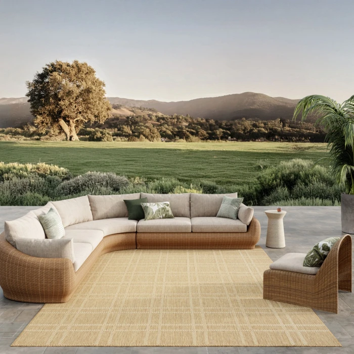 Nourison Home Horizon Indoor/Outdoor Tan HOZ04 9ft. x 12ft. Rect. Rug