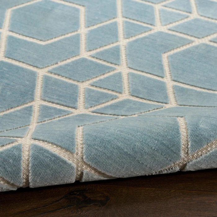 Nourison Washable Charm Blue Ivory WCH01 4 ft. X 6 ft. Rect. Rug