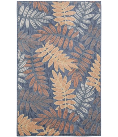 Nourison Aloha Blue Rose ALH18 2 ft. 8 in. X 4 ft. Rect. Rug