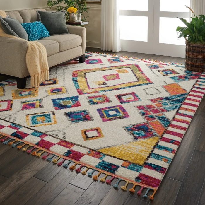 Nourison Home Nomad White NMD02 8ft.10in. x 12ft. Rect. Rug