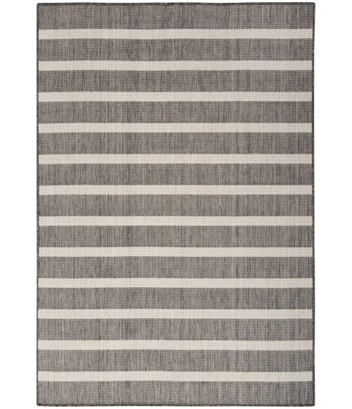 Nourison Positano Charcoal Ivory POS03 4 ft. X 6 ft. Rect. Rug