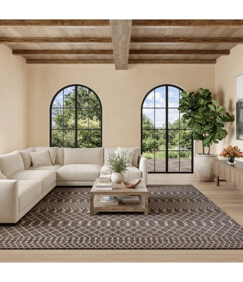Nourison Positano Charcoal POS02 8ft. Square Rug