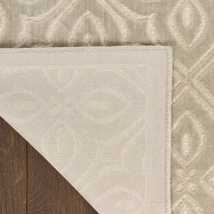 Nourison Washable Charm Silver Ivory WCH03 4 ft. X 6 ft. Rect. Rug