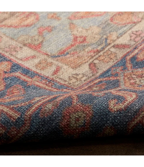 Nourison Vintage Washables Blue Coral VWS13 5 ft. 3 in. X 7 ft. 3 in. Rect. Rug