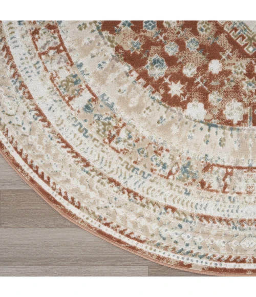 Nourison Home Thalia Red THL04 7’10” x Round Round Rug