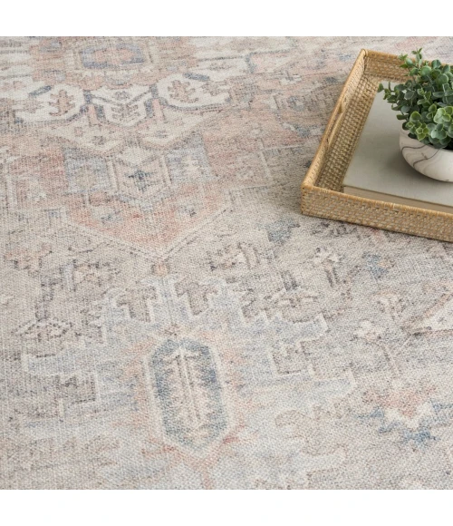 Nourison Vintage Washables Light Blue VWS07 4 ft. X 6 ft. Rect. Rug