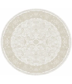 Nourison Dekor Ivory Taupe DEK09 5ft. 3in. x Round Round Rug