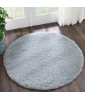 Nourison Malibu Shag Slate MSG01 4ft. x Round Rug