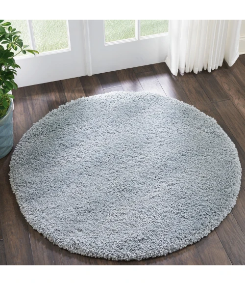 Nourison Malibu Shag Slate MSG01 4ft. x Round Rug