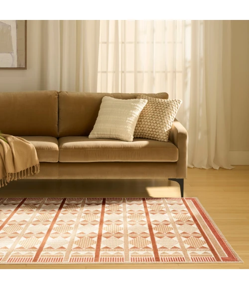 Nourison Nordic Rust NRC06 5 ft. X 7 ft. Rect. Rug