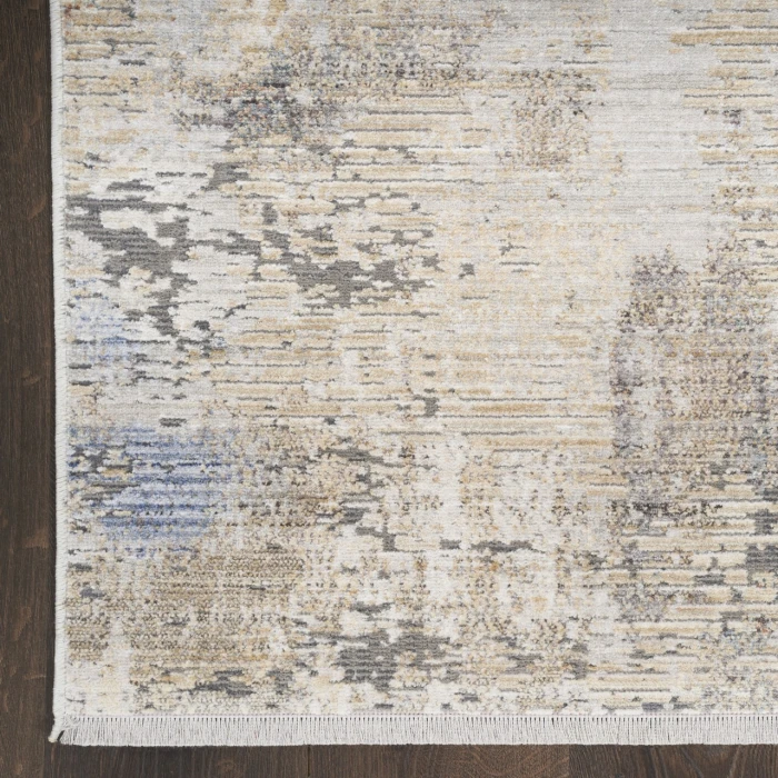 Nourison Abstract Hues Beige Grey ABH01 5ft.3in. x 7ft.6in. Rect. Rug