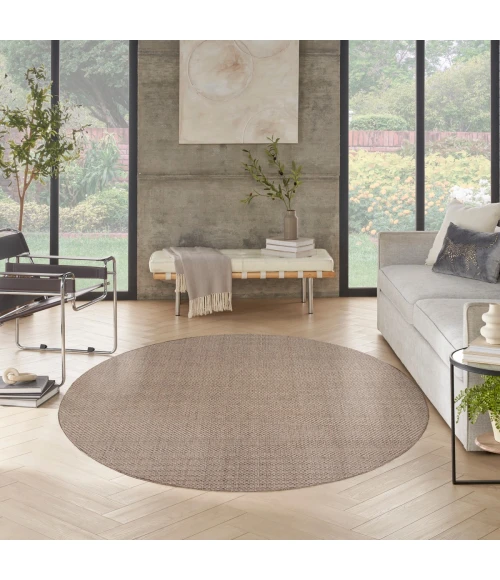 Nourison Tulum Brown TLM03 8 ft. X Round Rug