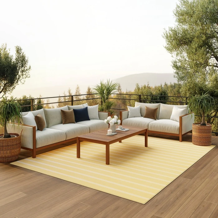 Nourison Positano Yellow Ivory POS03 10 ft. X 14 ft. Rect. Rug