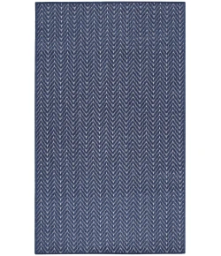 Nourison Home Horizon Indoor/Outdoor HOZ02 Navy 3 ft. X 5 ft. Area Rug