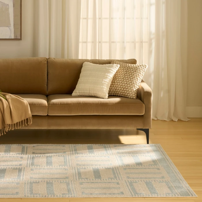 Nourison Nordic Ivory Blue NRC11 4 ft. X 6 ft. Rect. Rug