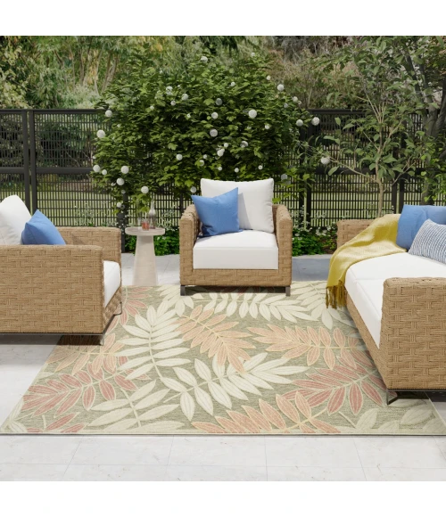 Nourison Aloha Sage Rose ALH18 9 ft. X 12 ft. Rect. Rug