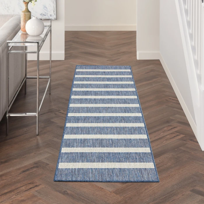 Nourison Positano Navy Ivory POS03 2 ft. X 6 ft. Rect. Rug