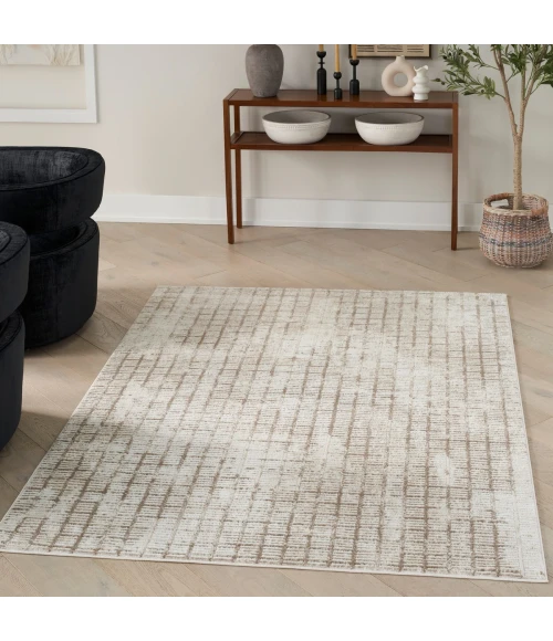 Nourison Dew Ivory Beige DEW02 5 ft. X 7 ft. Rect. Rug